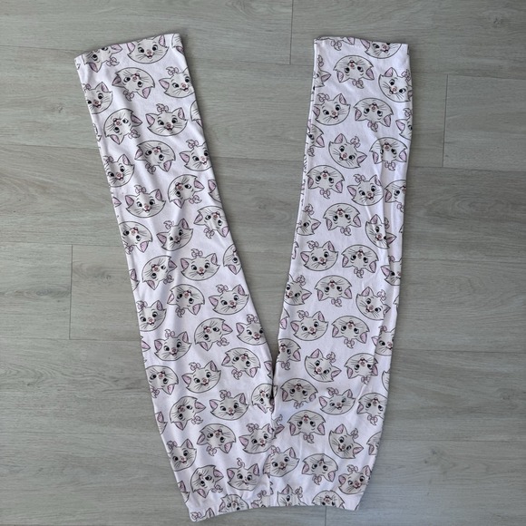 Disney Marie Aristocats Pajama Pants Small Pink Lounge Sleep Cute Cats - Picture 2 of 5